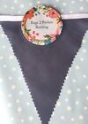 Slate Grey Fabric Bunting per Metre,ideal for Events, Promos, Parties