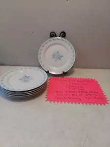 6 Abalone China Sky Flower Dinner Plates - Picture 1 of 7