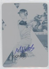 2017 Panini Elite Extra Edition Printing Plate Cyan 1/1 Mark Vientos Auto 5i2