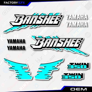 Kit de gráficos retro cian se adapta al conjunto de calcomanías Yamaha Banshee 350 1991-93 alta calidad - Imagen 1 de 2