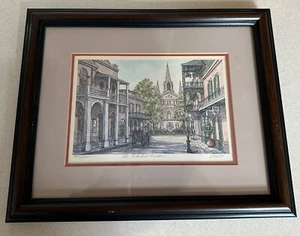 Linda Wheeler The Cathedral Garden New Orleans Druck nummeriert signiert gerahmt - Bild 1 von 8