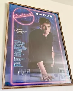 OG 1988 COCKTAIL FRAMED ORIG 1SH MOVIE POSTER TOM CRUISE MAVERICK BEAUTIFUL - Picture 1 of 2