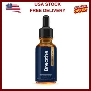 BREATHE 8-IN-1 Mullein Drops For Lungs Detox & Lung Cleanse | Peppermint, Thy... - Picture 1 of 10
