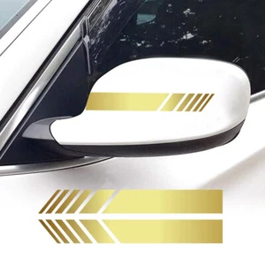 2x Car Sticker Stripe Racing Strip Side Rear View Mirror Decor Decal Trim Parts - Picture 1 of 18