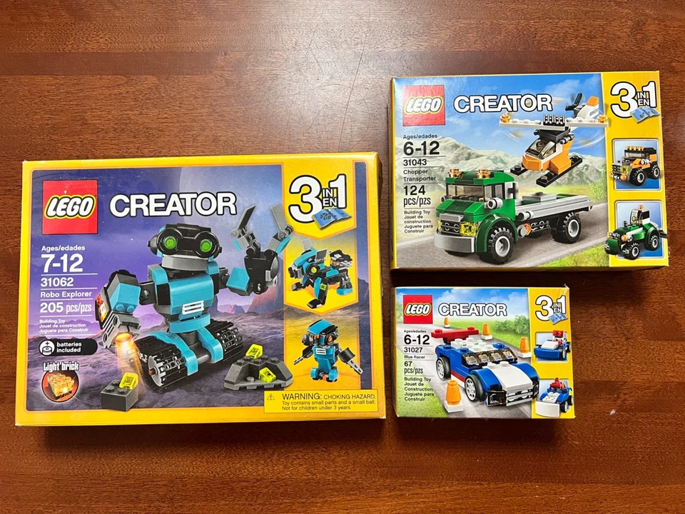 NEW Lot of Lego Creator 3 in 1 31027 31043 31062 Sealed in Box  - Image 1 of 1