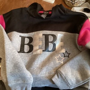 Girls Hooded Sweatshirt Bebe Sport Black, Pink, Grey Size 6X - Picture 1 of 7
