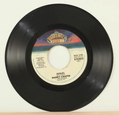 Harry Chapin - Sequel/I Finally Found It Sandy Record 45 Single B4 - Image 1 of 2