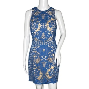 Endless Rose Dress Women Small Blue Guipure Lace Cocktail Wedding Guest Romantic - Picture 1 of 9