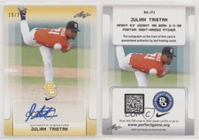 2017 Leaf Perfect Game National Showcase Yellow /25 Julian Tristan #BA-JT3 Auto