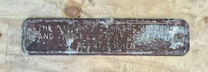 Antique Aluminum National Comercial Bank Albany NY Railroad Train Station Sign - Picture 1 of 2