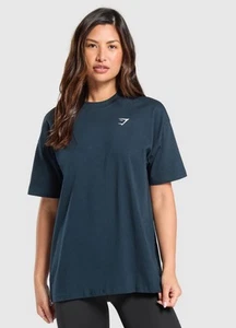 Gymshark UNISEX TRAINING OVERSIZED T-SHIRT OVERSIZED FIT Sz:XS NAVY NWT - Picture 1 of 7