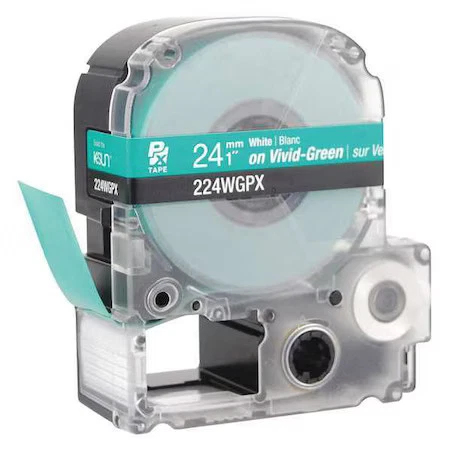 Epson 224Wgpx Label Cartridge, White On Green, Labels/Roll: Continuous - Image 1 of 1