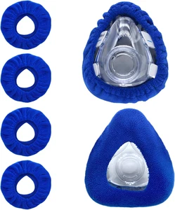 Paquete de 4 forros de máscara CPAP - cubiertas sedosas para mascarillas faciales completas, talla única para todos - Imagen 1 de 12