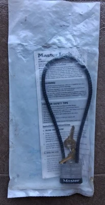 BRAND NEW MASTER LOCK CABLE GUN LOCK 107 2 KEYS SEALED 0300-05157 BRAIDED STEEL - Image 1 of 3