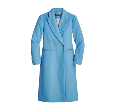 NWT JCrew Mirabelle Top Coat Womens 4 Blue Bird Italian Wool Cashmere BM546 NEW - Image 1 of 4