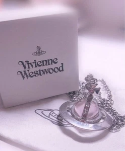 Collana sfera Vivienne Westwood ottone rosa catena 80 cm usata - Foto 1 di 6