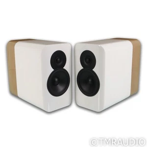 Q Acoustics Concept 300 Bookshelf Speakers; White & Light Oak Pair - Picture 1 of 6