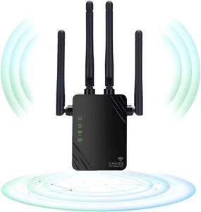 ANDHOT Répéteur Wifi Amplificateur WiFi Extender 1200 Mbps 5 GHz / 2,4 GHz - Photo 1/1