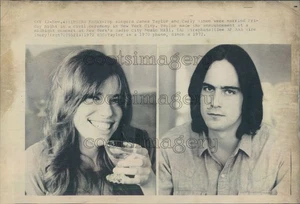 1972 Press Photo 1970s Singer Songwriters Couple James Taylor & Carly Simon - Picture 1 of 2