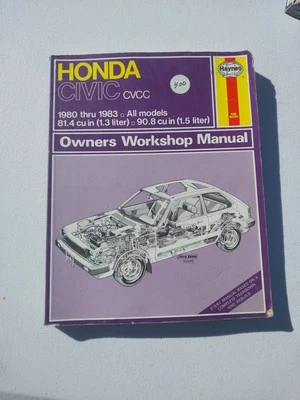 HONDA CIVIC CVCC 1980-1983 MANUAL DE REPARACIÓN TODOS LOS MODELOS HAYNES 42021 Foto 1 de 3