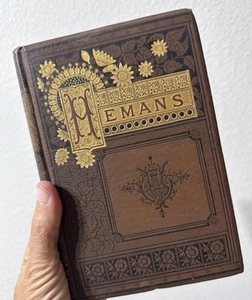 The Poetical Works Of Mrs. Hemans Thomas Crowell, HC, Illustrated 1884 New York - Imagen 1 de 23
