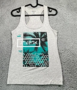 Reebok Crossfit Razorback Tank Top Gray/Turquoise Juniors M - Picture 1 of 7