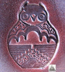 Discontinued Vintage Midas Detailed Native Owl 1" Leather Stamp 8390 - Picture 1 of 2