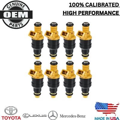 X8 NEW OEM GENUINE BOSCH Fuel Injectors 1995-1996 Ford E-150 Econoline 5.0L V8 - Image 1 of 4