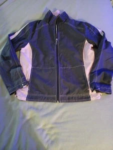 Green Tea Womens Athletic Jacket Size M Grey Pink Full Zip Colorblock Medium - Picture 1 of 7