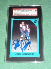 1990-91  7th Inning Sketch Scott NIEDERMAYER AUTO Memorial Cup SGC Authentic RC