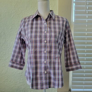 L.L. Bean Plaid Shirt  Size Small S Wrinkle Free button up 100% cotton. - Bild 1 von 7