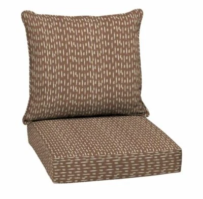 Brown Outdoor Chair Deep Seat Back Cushion Pad Set Patio Furniture Cheap Durable - Image 1 of 4