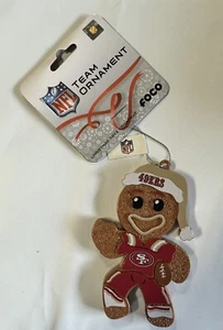 San Francisco 49ers Gingerbread Man Christmas Holiday Ornament - FREE SHIPPING - Picture 1 of 2