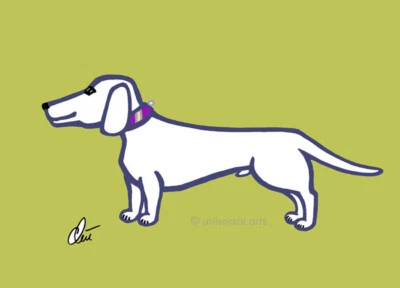 JACQUELINE DITT - Dachshund o.Mini  ACEO ltd.Druck Grafik Miniatur ger.sig.Hund  - Bild 1 von 3