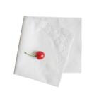 12Pcs Wedding Hankies with Lace Edge 35cm Bandanas White Handkerchief for
