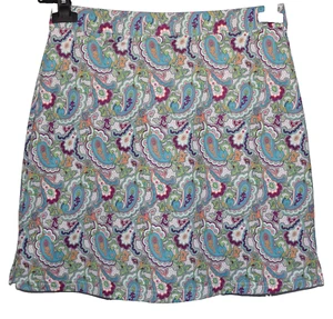 Peter Millar E4 Wicking 50+UPF Multicolor Paisley Tennis Golf Skort Size S - Picture 1 of 9