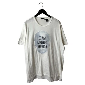 Sean John I Am Limited Edition T Shirt Adult White 2XL XXL Skull Flowers Graphic - Picture 1 of 14