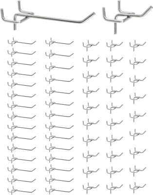 60 Ganci per Pannello Forato Portautensili Da Parete per Attrezzi Officina - Immagine 1 di 4