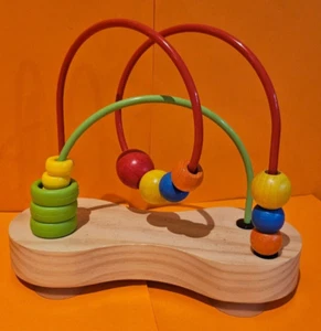 Hape- Double Bubble Bead Maze Wooden Educational Toy, Very Good Condition - Picture 1 of 2