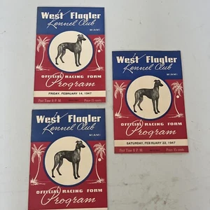 Vintage West Flagler Kennel Club Miami Greyhound Racing Programs 1947 - Picture 1 of 16