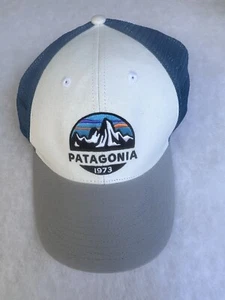 Patagonia 1973 Snap-back verstellbar grau weiß Mesh Baseball Cap Mütze - Bild 1 von 5