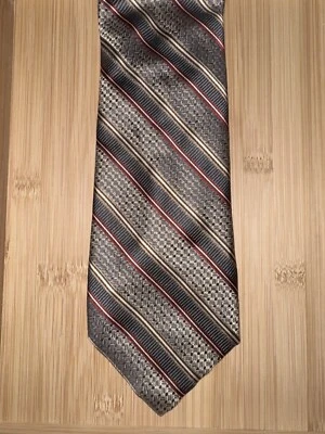 Corbata de seda multicolor a rayas Jhane Barnes - 62L 3,75W Foto 1 de 2