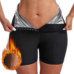 Women Neoprene Body Shaper Sweat Sauna Shapewear Shorts Waist Trainer Boyshorts - Picture 1 of 16