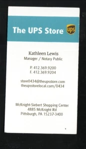 Tarjeta de visita The UPS Store Pittsburgh Pennsylvania servicio de entrega de paquetes - Imagen 1 de 2