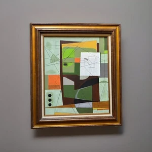 LISTED ARTIST painting ABSTRACT modernist CUBIST CUBISM Dr. Benjamin Gross - Picture 1 of 9