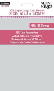 110 Sleeve Kings 'XXL Super' Card Size Board Game Sleeves 101.5 x 153mm SKS-8832 - Picture 1 of 3