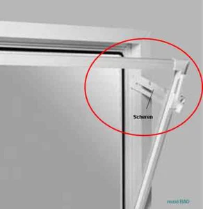 Window latches, tilting shears, glides, shears, window rail long white-set- - Picture 1 of 2