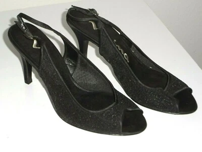 Zapato de salón NINA para mujer negro elegante de malla con cordones - talla 8,5 M o 38,5 EUR Foto 1 de 4