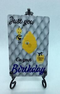 Birthday Bee PVC Wallet Card Sentiment Cheeky Keepsake partner novel gift son 