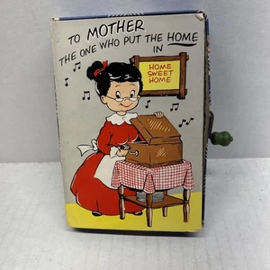 Vintage 1950's Barker Music Box Mothers Day Card, Musical, Works - Picture 1 of 7